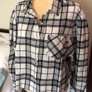 Oversized crop flannel by Nordstrom BP